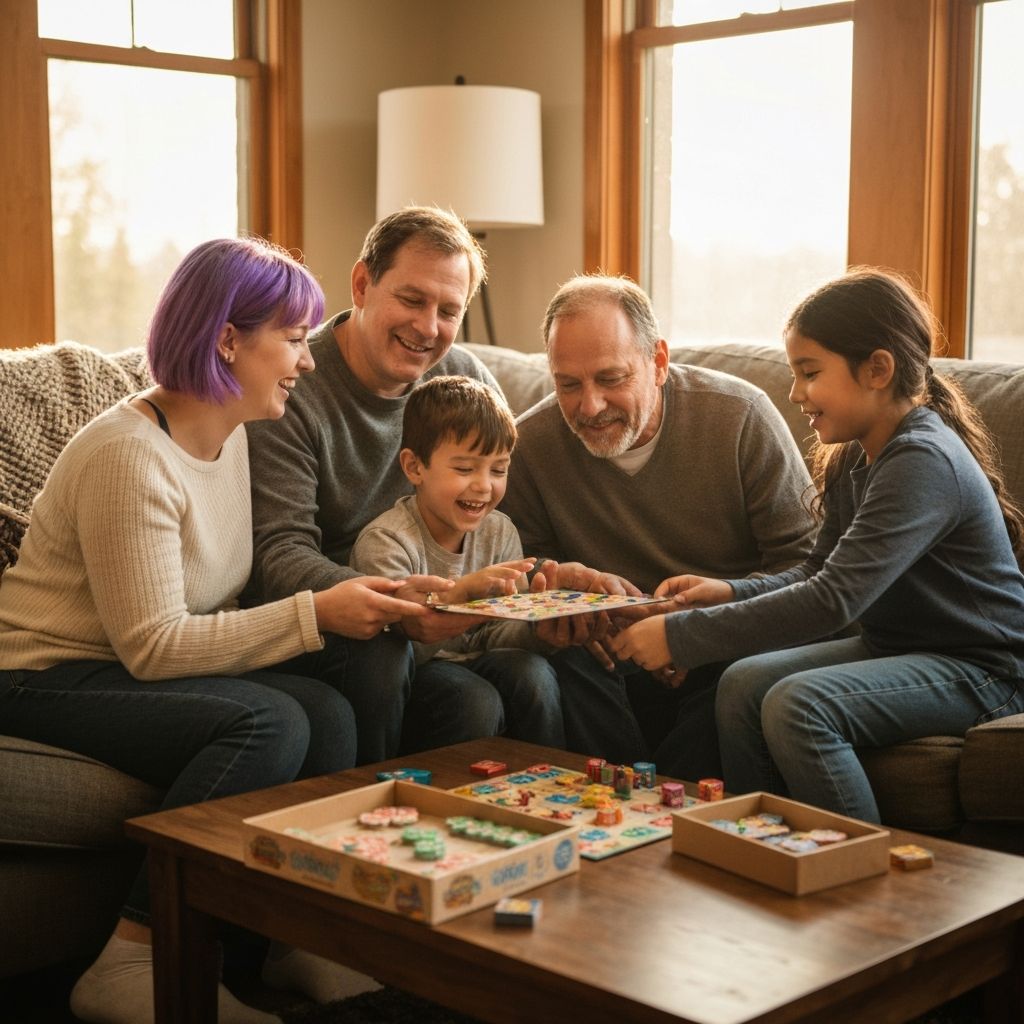 Foster family spending quality time together